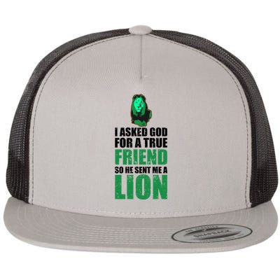 Lion Lioness Lion Pride E Lion E King Of Beasts Lion Cool Gift Flat Bill Trucker Hat