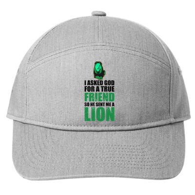 Lion Lioness Lion Pride E Lion E King Of Beasts Lion Cool Gift 7-Panel Snapback Hat