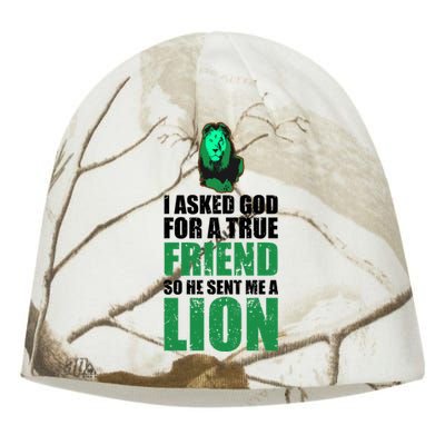 Lion Lioness Lion Pride E Lion E King Of Beasts Lion Cool Gift Kati - Camo Knit Beanie