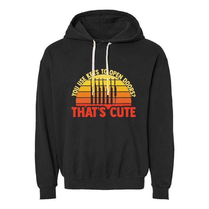Locksmith Locksmithing Lock Picking Key Maker Lock Picker Garment-Dyed Fleece Hoodie