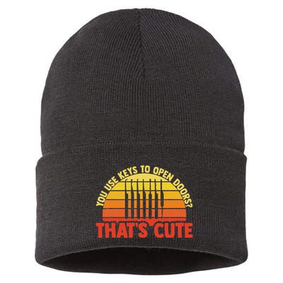 Locksmith Locksmithing Lock Picking Key Maker Lock Picker Sustainable Knit Beanie