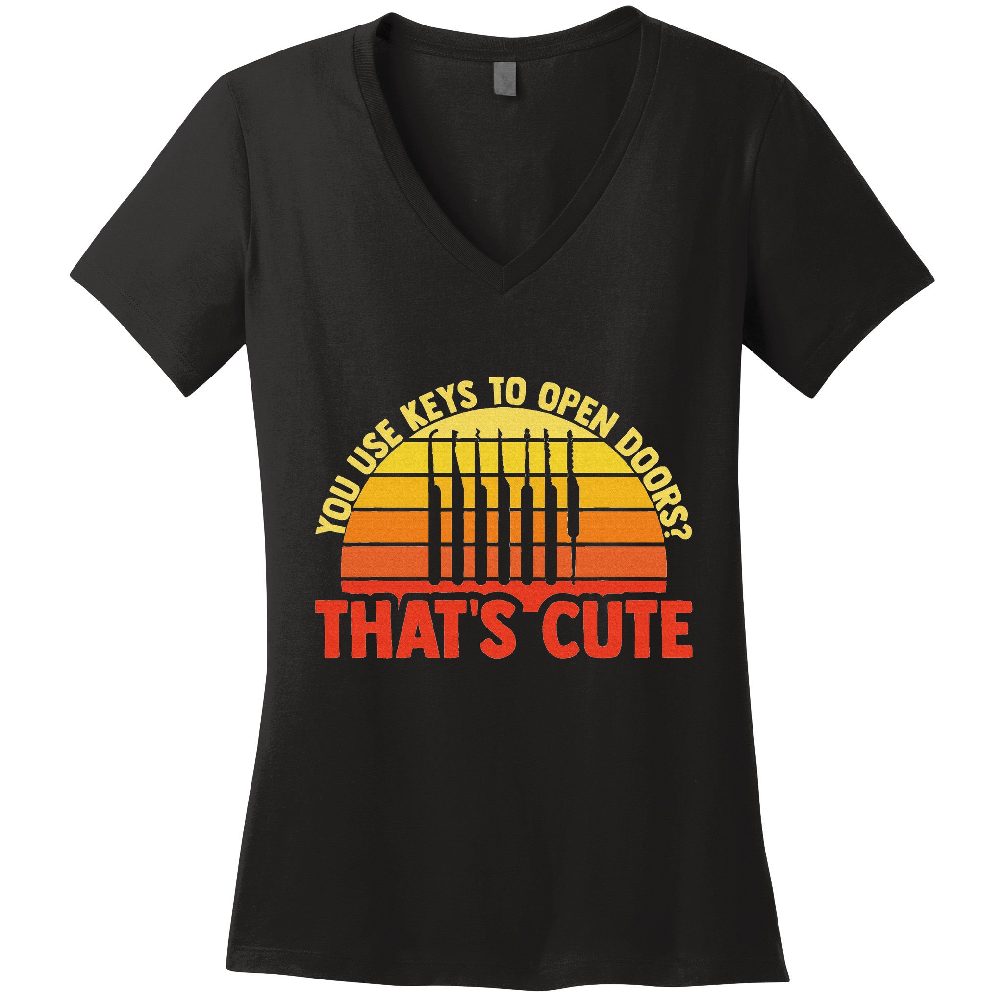 Locksmith Locksmithing Lock Picking Key Maker Lock Picker Women's V-Neck T-Shirt