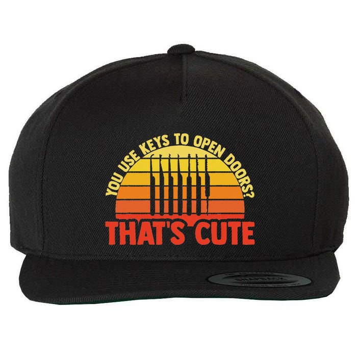 Locksmith Locksmithing Lock Picking Key Maker Lock Picker Wool Snapback Cap