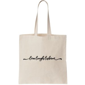 Live Laugh Lesbian Pride Tote Bag