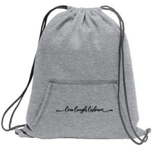 Live Laugh Lesbian Pride Sweatshirt Cinch Pack Bag