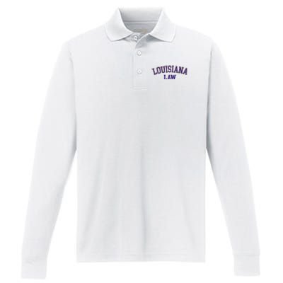 Louisiana Law Louisiana Bar Graduate Gift Lawyer College Performance Long Sleeve Polo