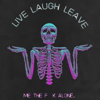 Live Laugh Leave Me The Fk Alone Funny Skeleton Retro Beanie