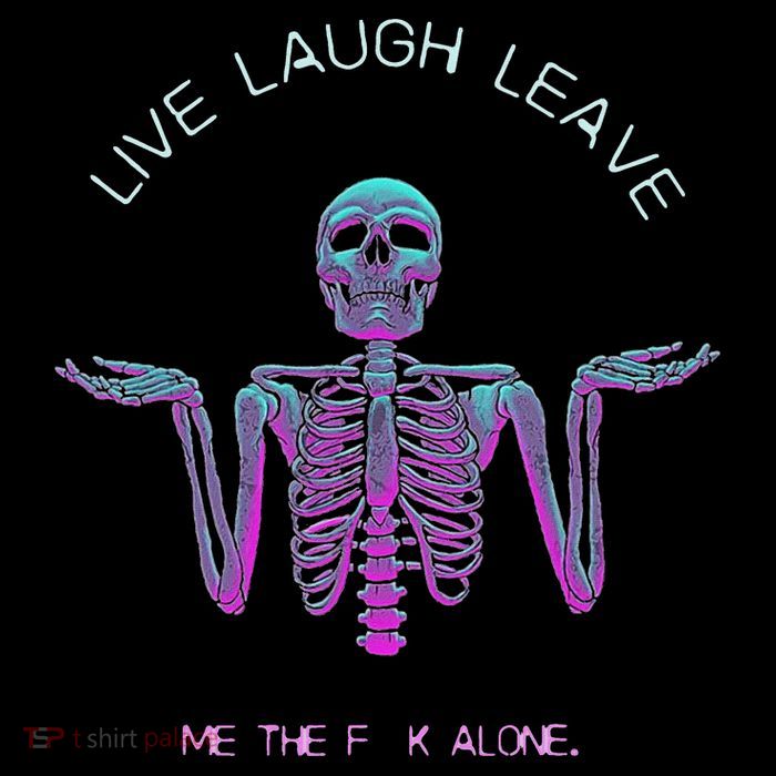 Live Laugh Leave Me The Fk Alone Funny Skeleton Retro Zip Tote Bag