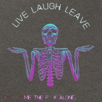 Live Laugh Leave Me The Fk Alone Funny Skeleton Retro Cotton Canvas Backpack