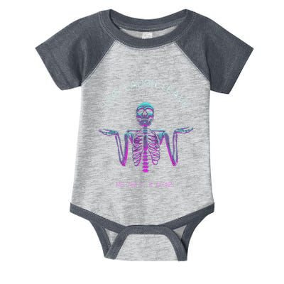 Live Laugh Leave Me The Fk Alone Funny Skeleton Retro Infant Baby Jersey Bodysuit