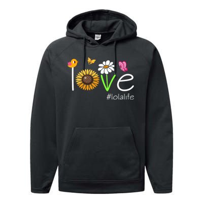 Love Lola Life Cute Matching Family Performance Fleece Hoodie