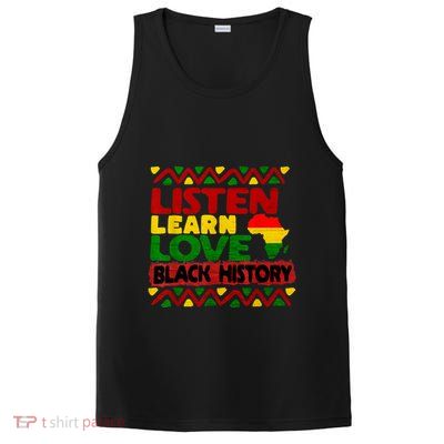 Listen Learn Love African American Teach Black History Month PosiCharge Competitor Tank