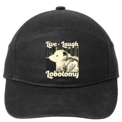 Live Laugh Lobotomy Funny Opossum 7-Panel Snapback Hat