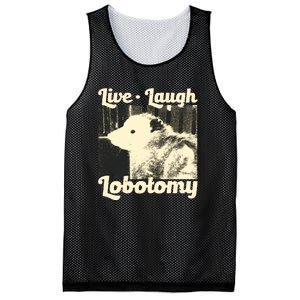 Live Laugh Lobotomy Funny Opossum Mesh Reversible Basketball Jersey Tank