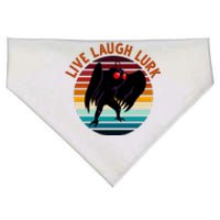 Live Laugh Lurk Mothman Retro Sunset USA-Made Doggie Bandana