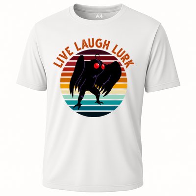 Live Laugh Lurk Mothman Retro Sunset Performance Shirt