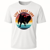 Live Laugh Lurk Mothman Retro Sunset Cooling Performance Crew T-Shirt
