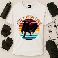 Live Laugh Lurk Mothman Retro Sunset Cooling Performance Crew T-Shirt