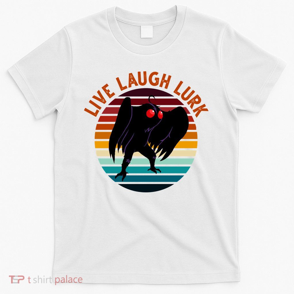 Live Laugh Lurk Mothman Retro Sunset T-Shirt