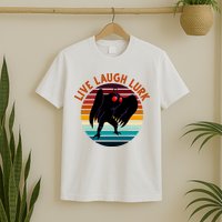 Live Laugh Lurk Mothman Retro Sunset T-Shirt