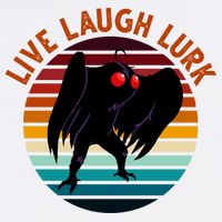 Live Laugh Lurk Mothman Retro Sunset T-Shirt