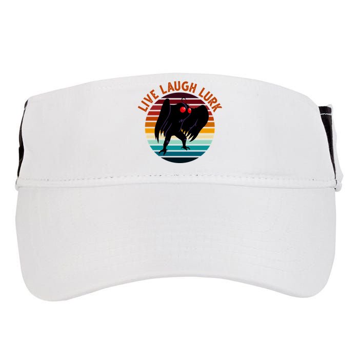 Live Laugh Lurk Mothman Retro Sunset Adult Drive Performance Visor