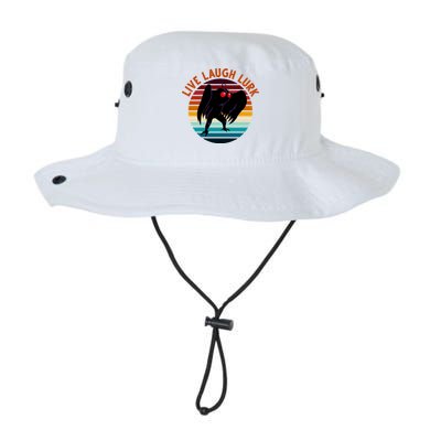 Live Laugh Lurk Mothman Retro Sunset Bucket Hat