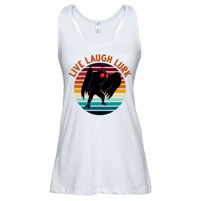 Live Laugh Lurk Mothman Retro Sunset Ladies Essential Flowy Tank