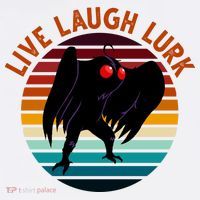 Live Laugh Lurk Mothman Retro Sunset Poster