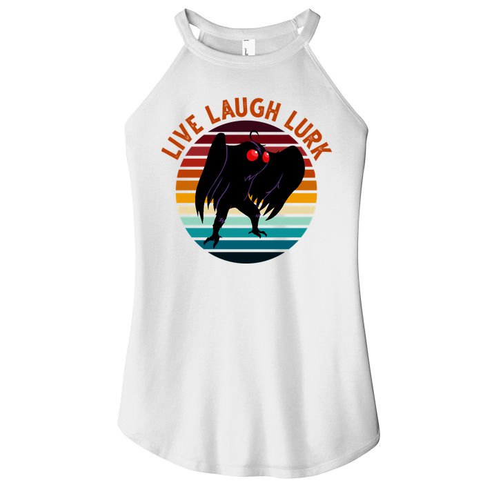Live Laugh Lurk Mothman Retro Sunset Women's Perfect Tri Rocker Tank