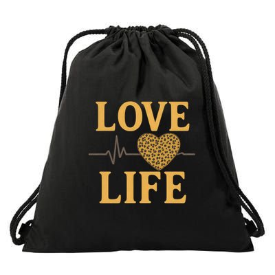 Love Life Drawstring Bag