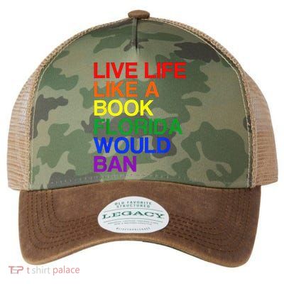 Live Life Like A Book Florida Would Ban Lgbt Month Legacy Tie Dye Trucker Hat