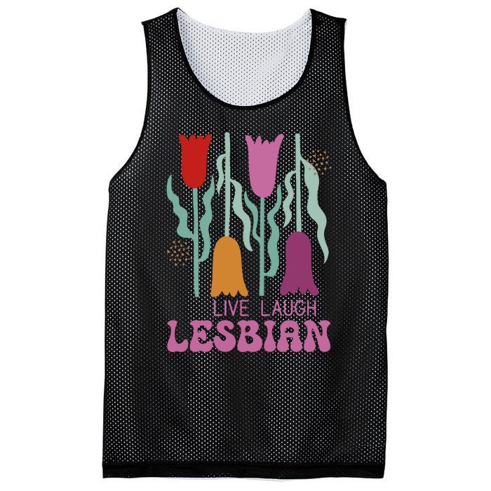 Live Laugh Lesbian Lgbt Lgbtq Pride Month Mesh Reversible Basketball Jersey Tank