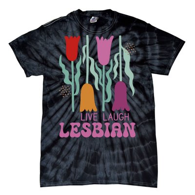 Live Laugh Lesbian Lgbt Lgbtq Pride Month Tie-Dye T-Shirt