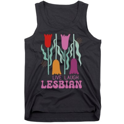 Live Laugh Lesbian Lgbt Lgbtq Pride Month Tank Top