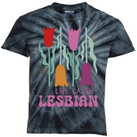 Live Laugh Lesbian Lgbt Lgbtq Pride Month Kids Tie-Dye T-Shirt