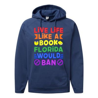 Live Life Like A Book Florida Would Ban Lgbt Month Queer Gift Performance Fleece Hoodie