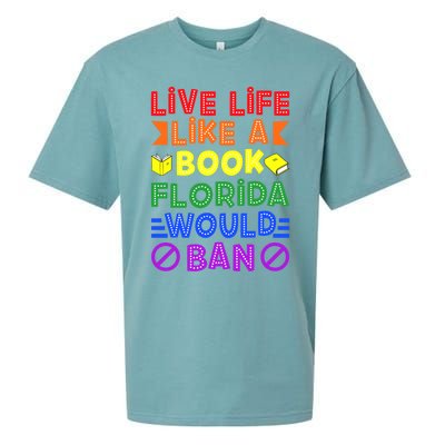 Live Life Like A Book Florida Would Ban Lgbt Month Queer Gift Sueded Cloud Jersey T-Shirt