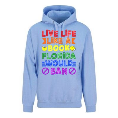 Live Life Like A Book Florida Would Ban Lgbt Month Queer Gift Unisex Surf Hoodie