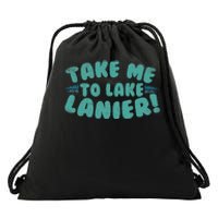 Lake Lanier Lover Fishing Birthday Gift Drawstring Bag