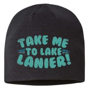 Lake Lanier Lover Fishing Birthday Gift Sustainable Beanie