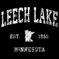 Leech Lake Minnesota Mn Vintage Athletic Sports Design Kids Hoodie