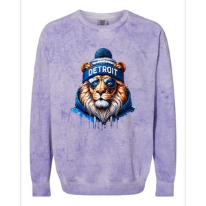 Lion Lovers Majestic King Of The Jungle Colorblast Crewneck Sweatshirt