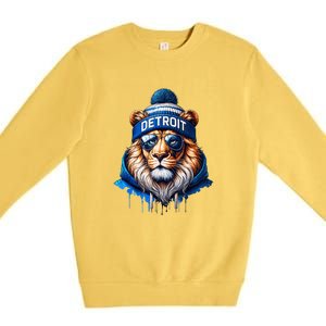 Lion Lovers Majestic King Of The Jungle Premium Crewneck Sweatshirt