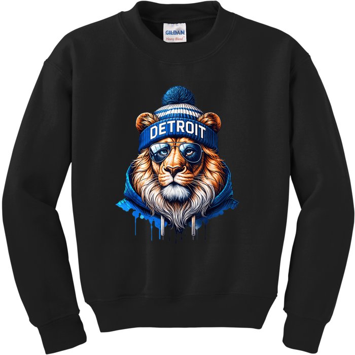 Lion Lovers Majestic King Of The Jungle Kids Sweatshirt