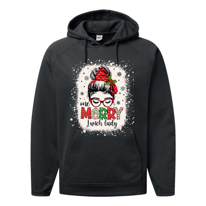 Lunch Lady Messy Bun Chef Christmas School Cafeteria Worker Performance Fleece Hoodie