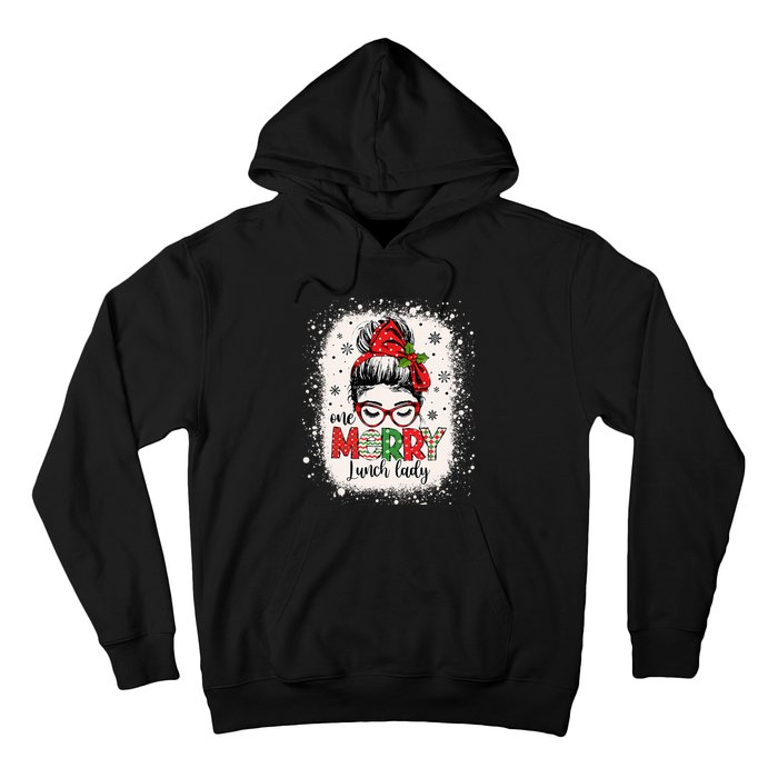 Lunch Lady Messy Bun Chef Christmas School Cafeteria Worker Hoodie