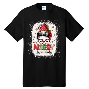 Lunch Lady Messy Bun Chef Christmas School Cafeteria Worker Tall T-Shirt