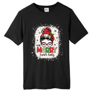 Lunch Lady Messy Bun Chef Christmas School Cafeteria Worker Tall Fusion ChromaSoft Performance T-Shirt