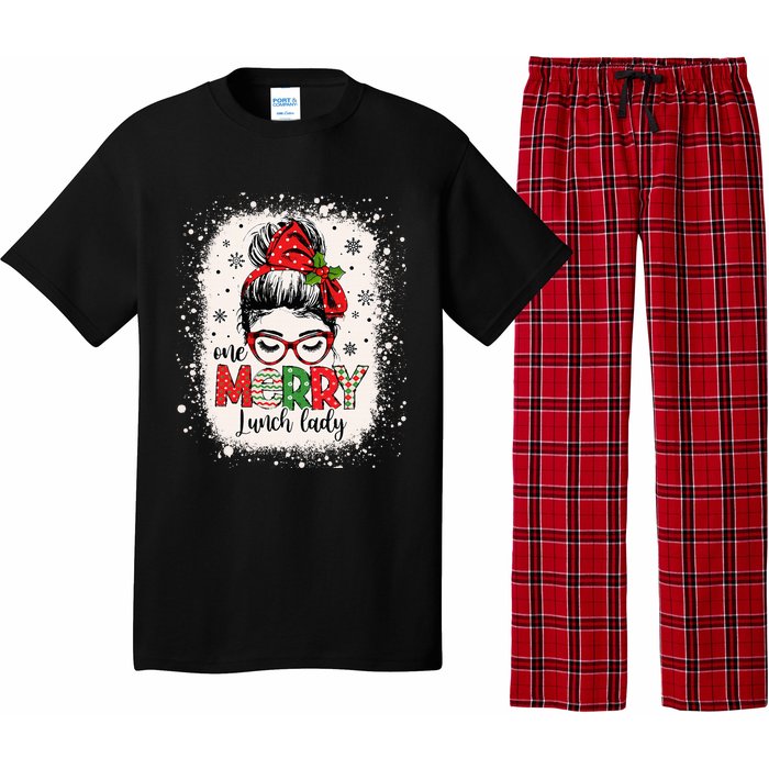 Lunch Lady Messy Bun Chef Christmas School Cafeteria Worker Pajama Set